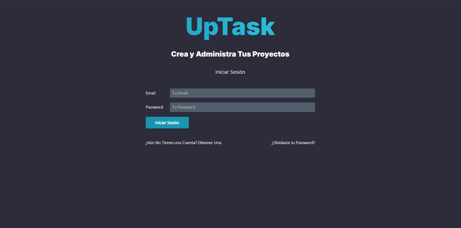 UpTask - Administrador de Proyectos
